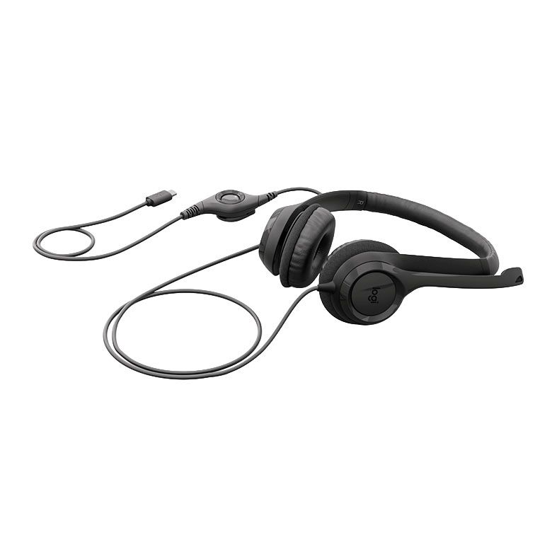 Headset Logitech H390, Drivers 30mm, USB, Preto, 981-001575