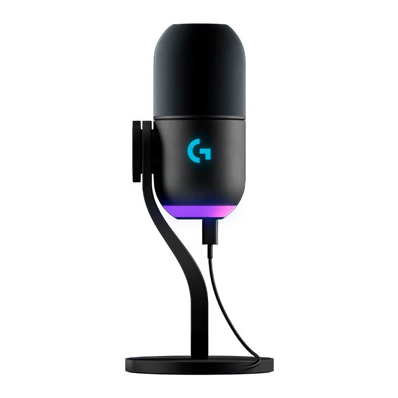 Microfone Dinamico Logitech Yeti GX, RGB, USB, Preto, 988-000568