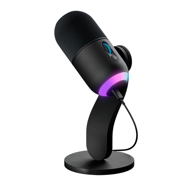 Microfone Dinamico Logitech Yeti GX, RGB, USB, Preto, 988-000568