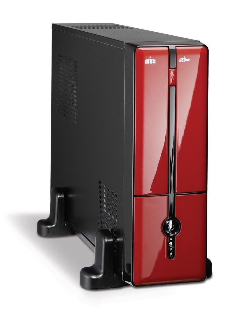 Gabinete K-Mex Home com fonte 250W Black/Red, GM9G8A - BOX