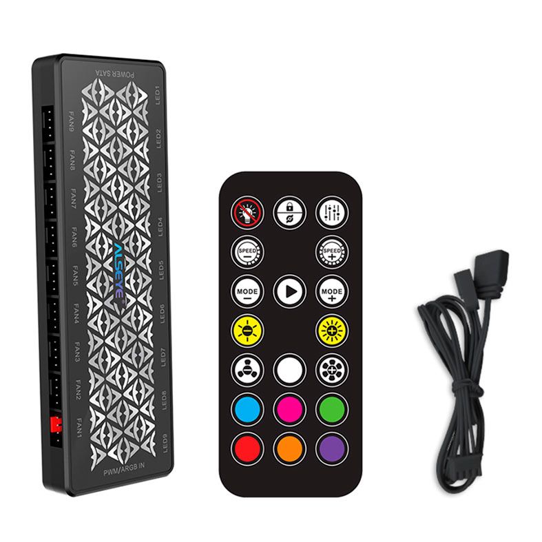 Controladora Alseye Hub Pro, 9 Portas PWM, Preto, A-HUB-PRO-BLACK