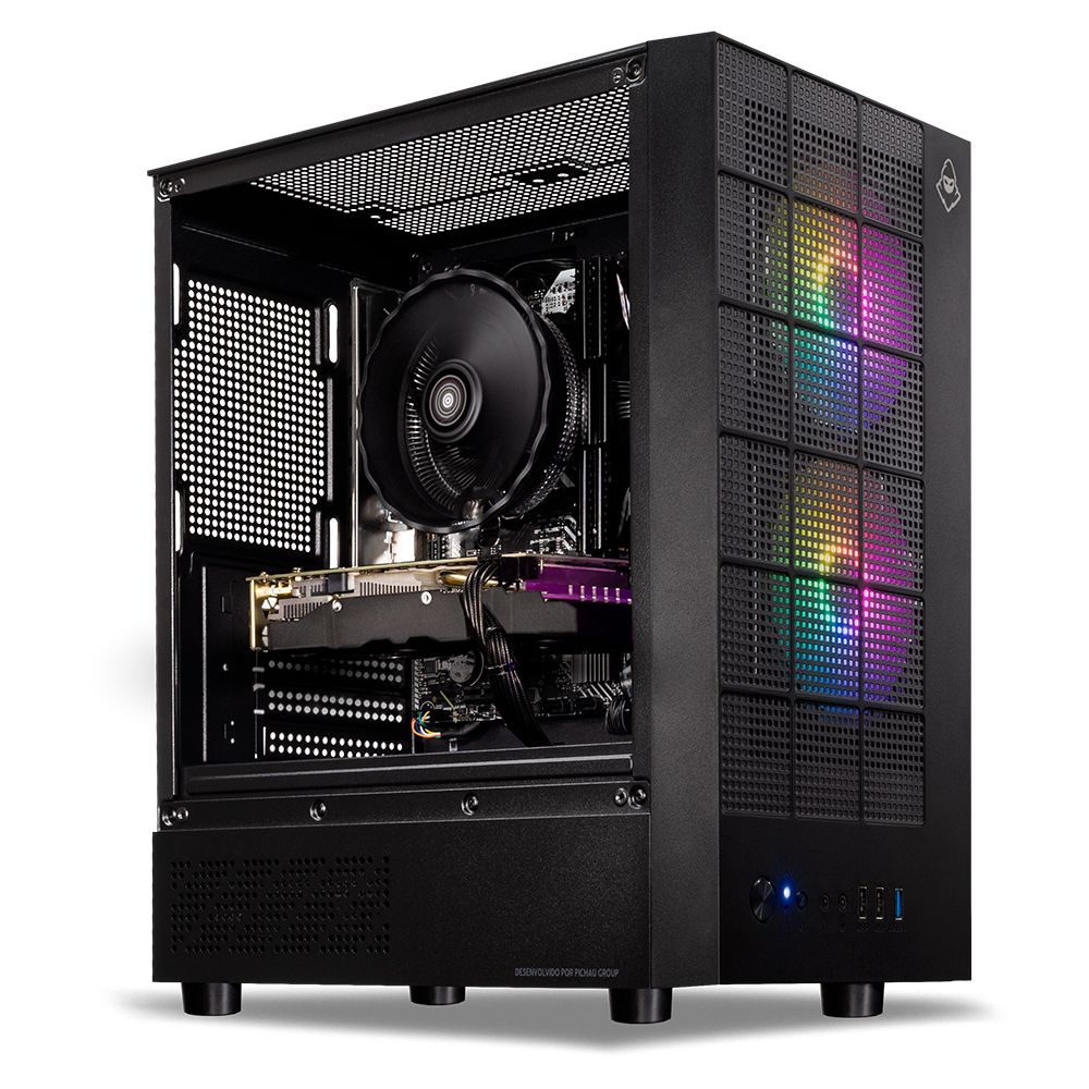 PC Gamer Pichau Haures III, Intel i5-14400F, GeForce RTX 2070 8GB