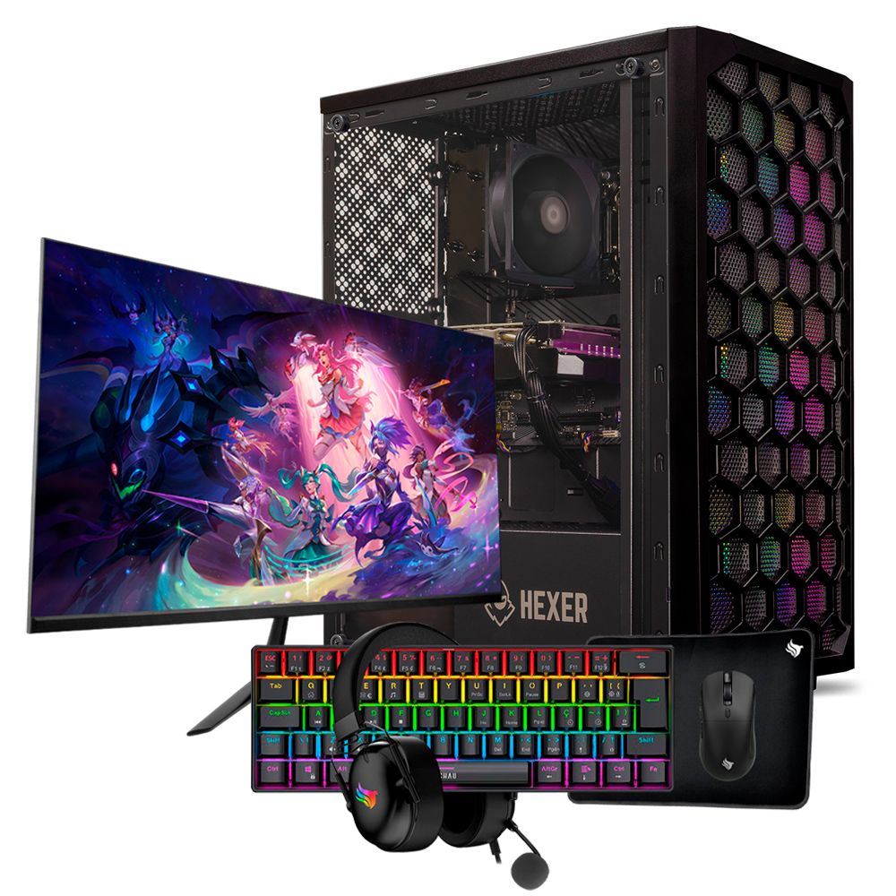 Pichau PC Gamer Completo Pichau Aura III, Intel i5-10400F, GeForce RTX 3060 ...