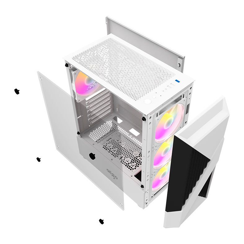 Gabinete Gamer Aigo A01, Lateral de Vidro, Branco, A01-WH