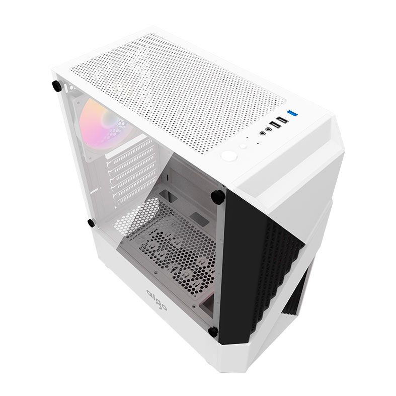 Gabinete Gamer Aigo A01, Lateral de Vidro, Branco, A01-WH