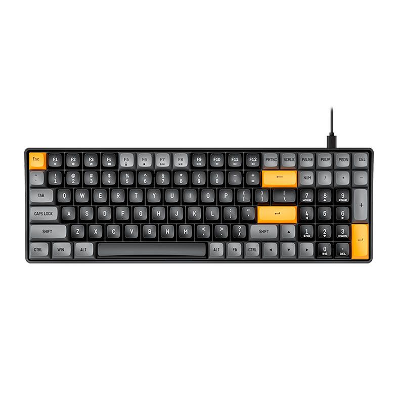 Teclado Mecanico Gamer Aigo A100, Switch Blue, USB-C, Preto, A100 | Pichau