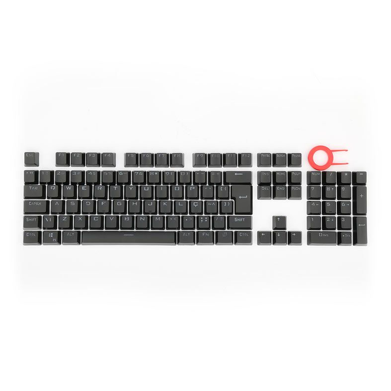 Conjunto de Teclas Redragon A108, ABNT2, Double Shot, Preto, A108