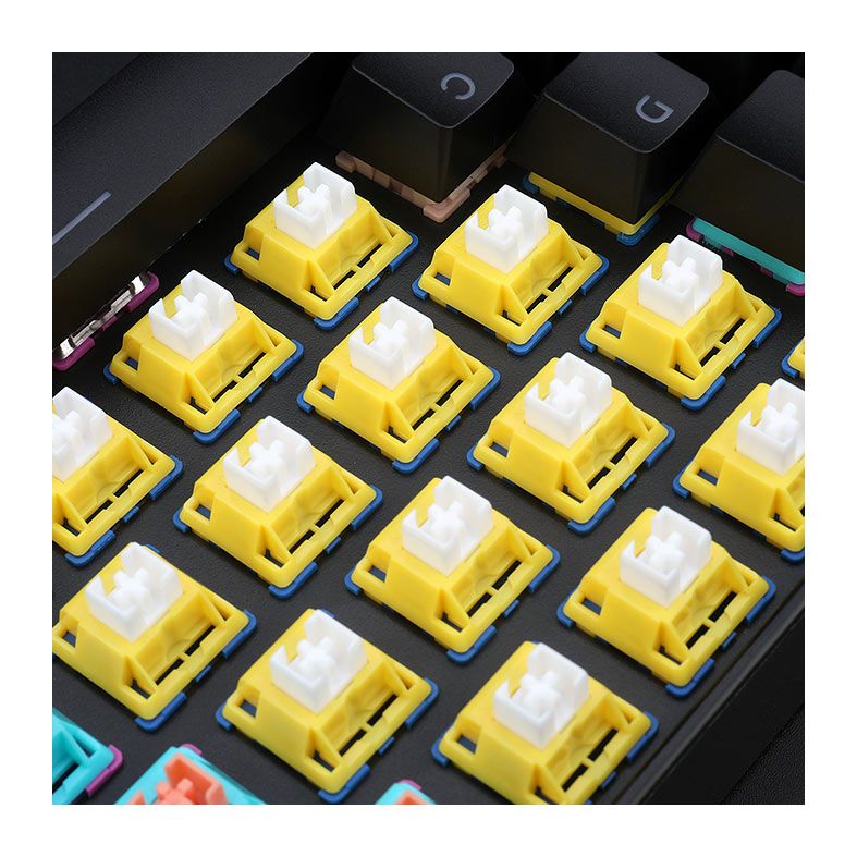 Switch Para Teclado Redragon Mecanico Tactile Bullet B, 24 Pecas, Amarelo e Branco, A113B
