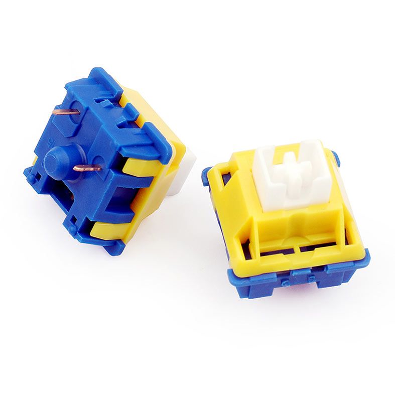 Switch Para Teclado Redragon Mecanico Tactile Bullet B, 24 Pecas, Amarelo e Branco, A113B