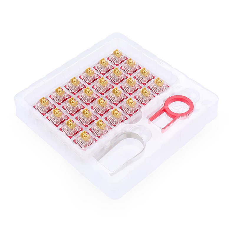 Switch Para Teclado Redragon Mecanico Tactile Bullet F, 24 Pecas, Gold, A113F