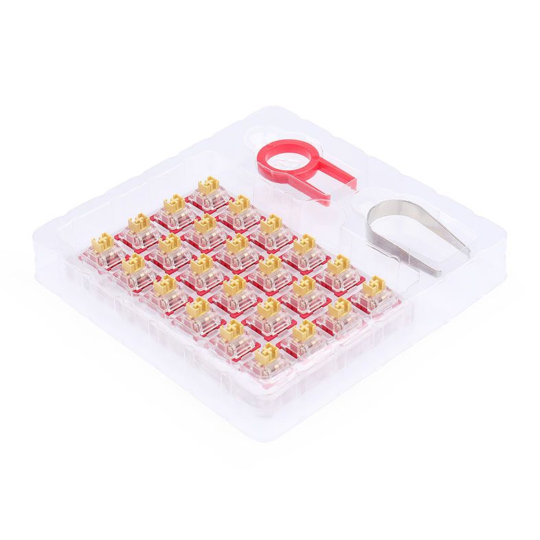 Switch Para Teclado Redragon Mecanico Tactile Bullet F, 24 Pecas, Gold, A113F