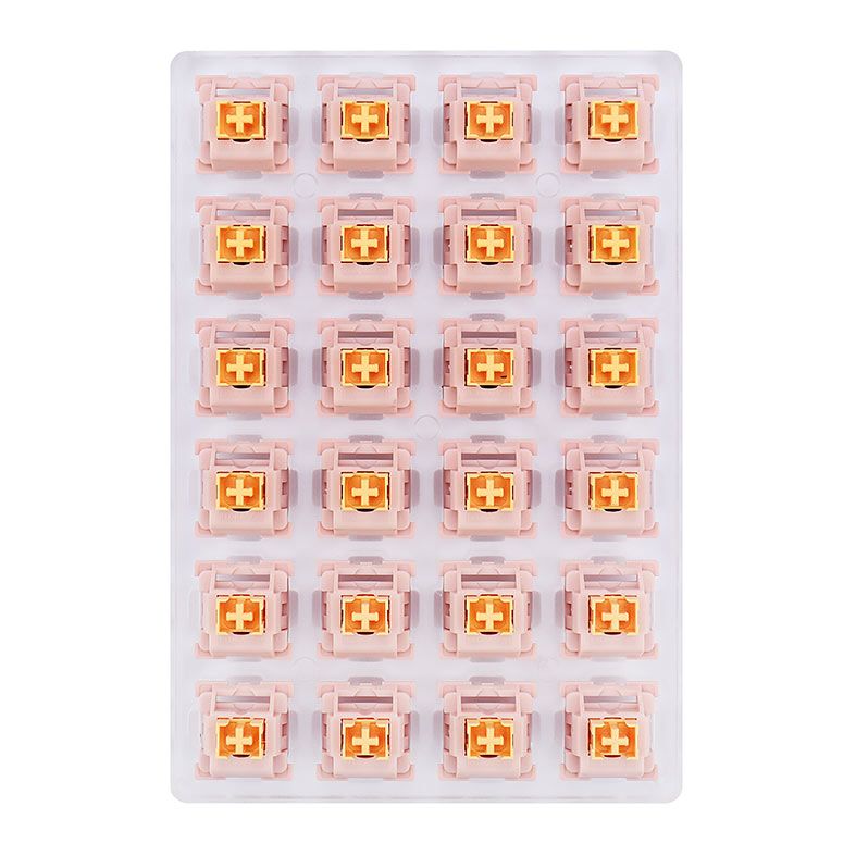 Switch Para Teclado Redragon Mecanico Linear Bullet QL, 24 Pecas, Rosa e Amarelo, A113QL