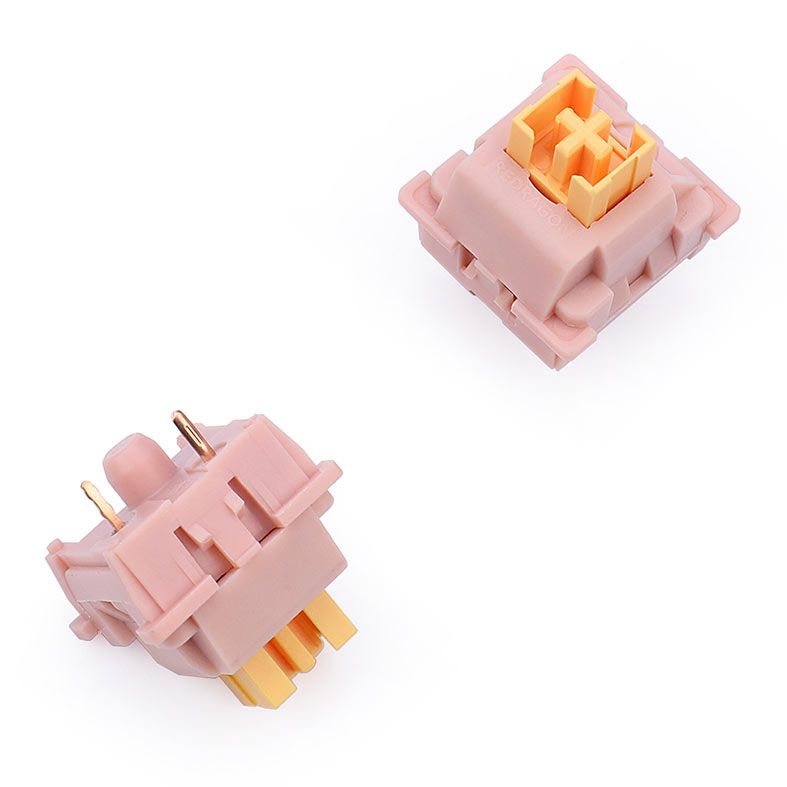 Switch Para Teclado Redragon Mecanico Linear Bullet QL, 24 Pecas, Rosa e Amarelo, A113QL
