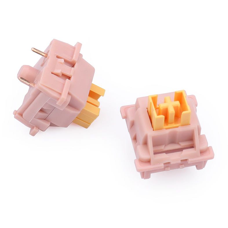 Switch Para Teclado Redragon Mecanico Linear Bullet QL, 24 Pecas, Rosa e Amarelo, A113QL
