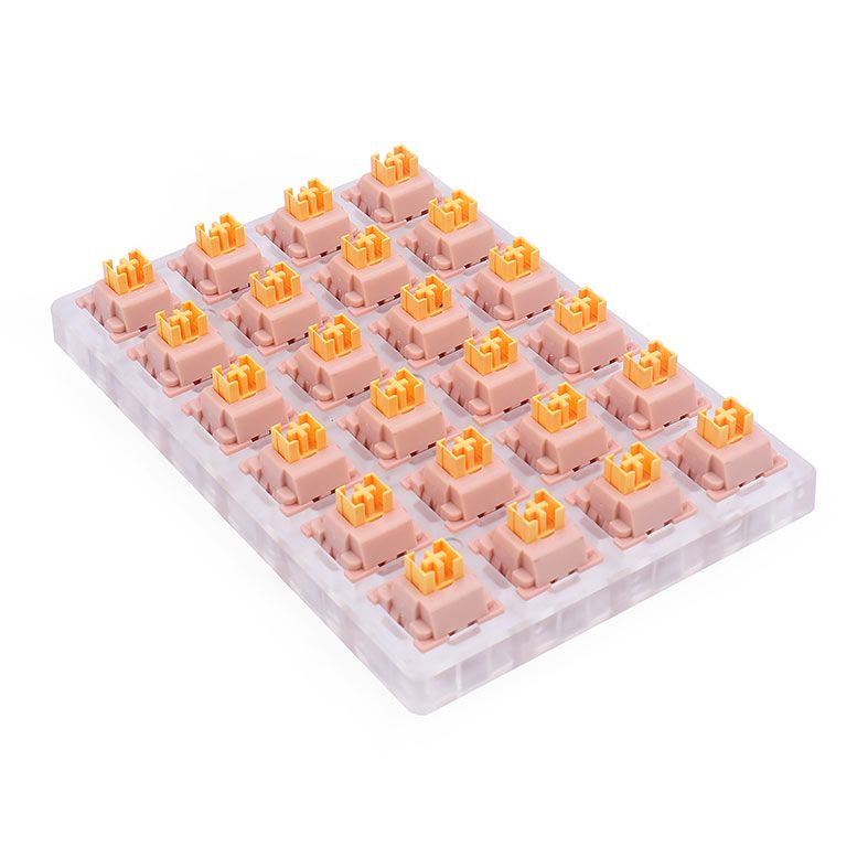 Switch Para Teclado Redragon Mecanico Linear Bullet QL, 24 Pecas, Rosa e Amarelo, A113QL