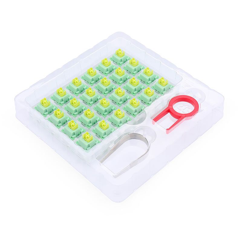 Switch Para Teclado Redragon Mecanico Tactile Bullet QT, 24 Pecas, Verde, A113QT