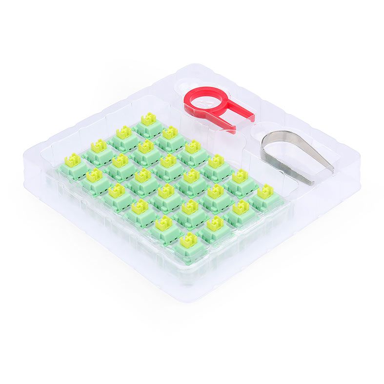 Switch Para Teclado Redragon Mecanico Tactile Bullet QT, 24 Pecas, Verde, A113QT