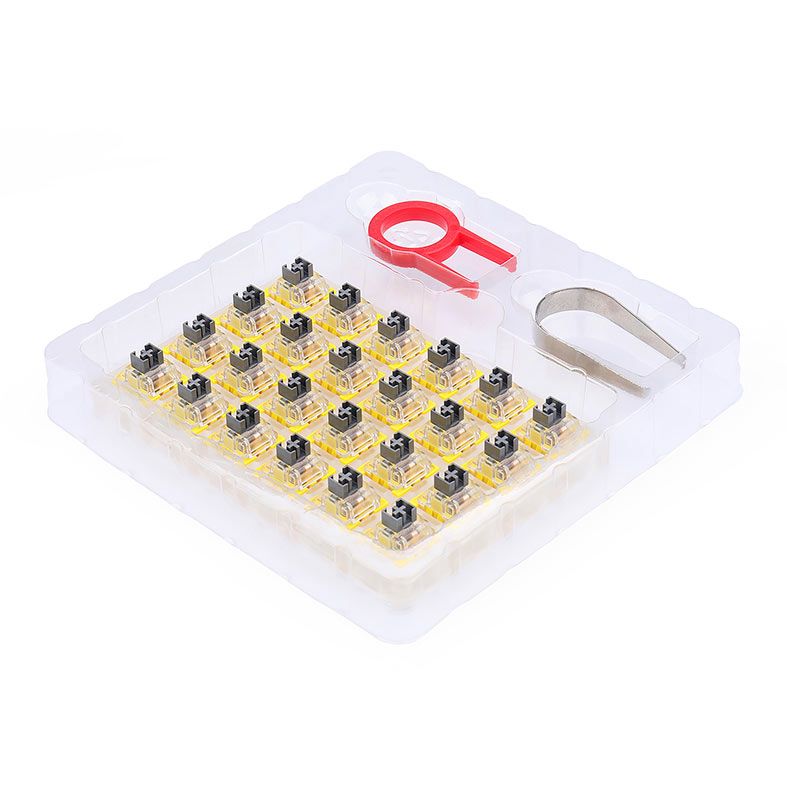 Switch Para Teclado Redragon Mecanico Linear Bullet S, 24 Pecas, Cinza, A113S