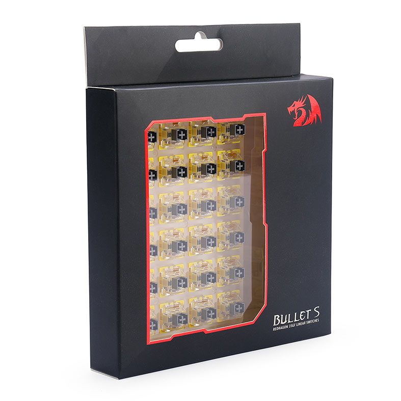 Switch Para Teclado Redragon Mecanico Linear Bullet S, 24 Pecas, Cinza, A113S