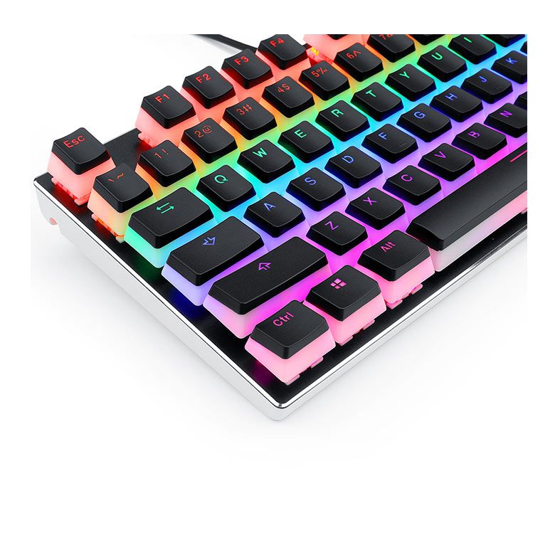 Conjunto de Teclas Redragon Scarab, PBT Double Shot, Preto, A130-BLACK