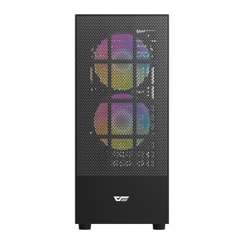 Gabinete Gamer Aigo Darkflash A290 Mesh, ARGB, Mid-Tower, Lateral de Vidro, Com 3 Fans,Preto, A290-MESH-BK-3F