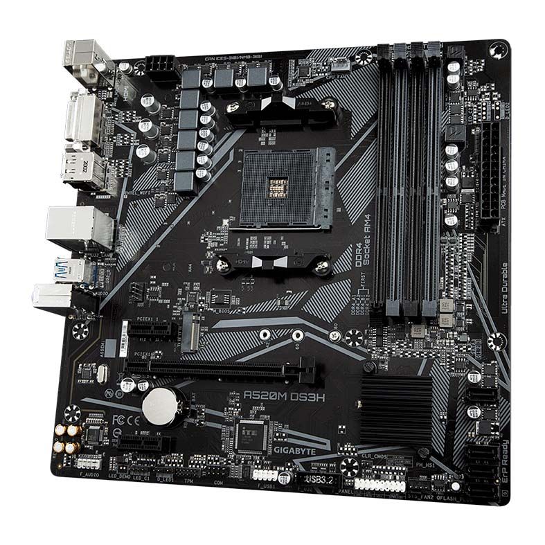 Placa Mae Gigabyte A520M DS3H DDR4 Socket AM4 Chipset AMD A520