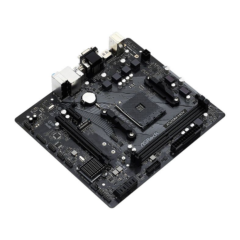 Placa Mae AsRock A520M-HDV, DDR4, Socket AM4, M-ATX, Chipset AMD A520, A520M-HDV