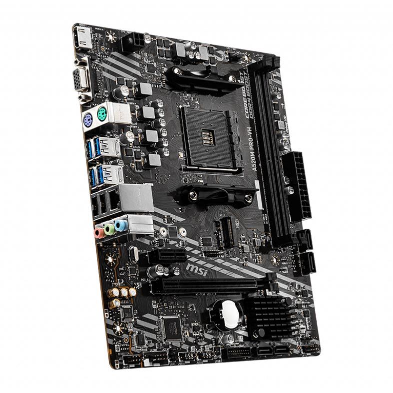 Placa Mae MSI A520M PRO-VH, DDR4, Socket AM4, M-ATX, Chipset AMD A520, A520M PRO-VH
