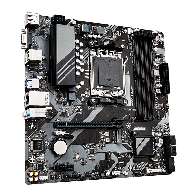 Placa Mae Gigabyte A620M DS3H, DDR5, Socket AMD AM5, M-ATX, Chipset AMD A620, A620M-DS3H