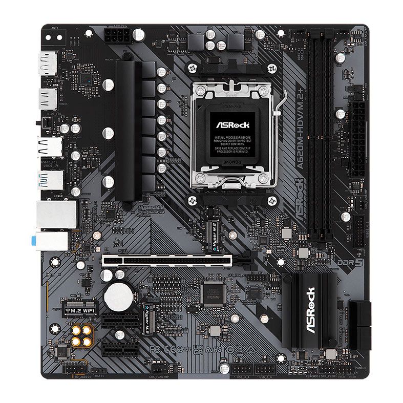 Placa Mae AsRock A620M-HDV/M.2+, DDR5, Socket AM5, M-ATX, Chipset AMD A620, A620M-HDV-M.2-PLUS