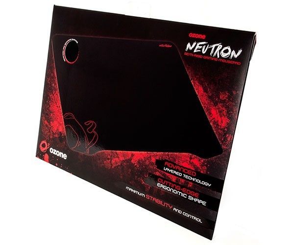 Mousepad Gamer Ozone Neutron Black Speed, OZNEUTRON - BOX