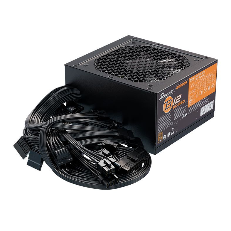 Fonte Seasonic B12 BC-850, 850W, 80 Plus Bronze, Preta, A851BCAFH