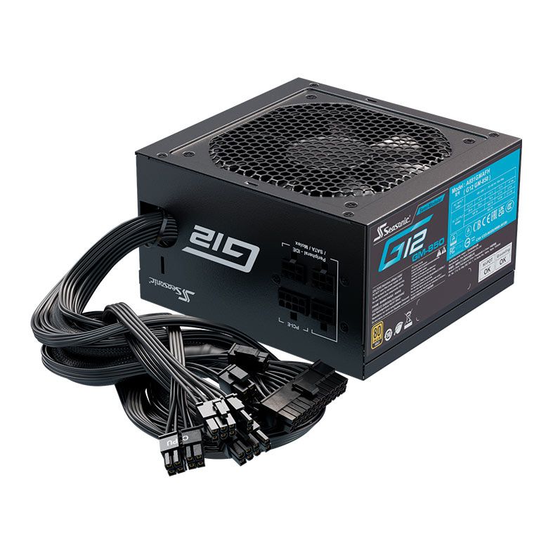 Fonte Seasonic G12 GM-850, Semi-Modular, 850W, 80 Plus Gold, Preta, A851GMAFH