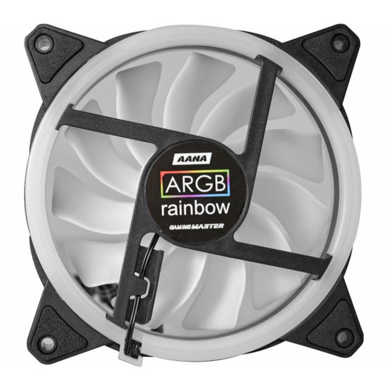 Kit Ventoinhas K-MEX AANA, ARGB, 3x120mm, Preto, AANAK136CPHKB0X