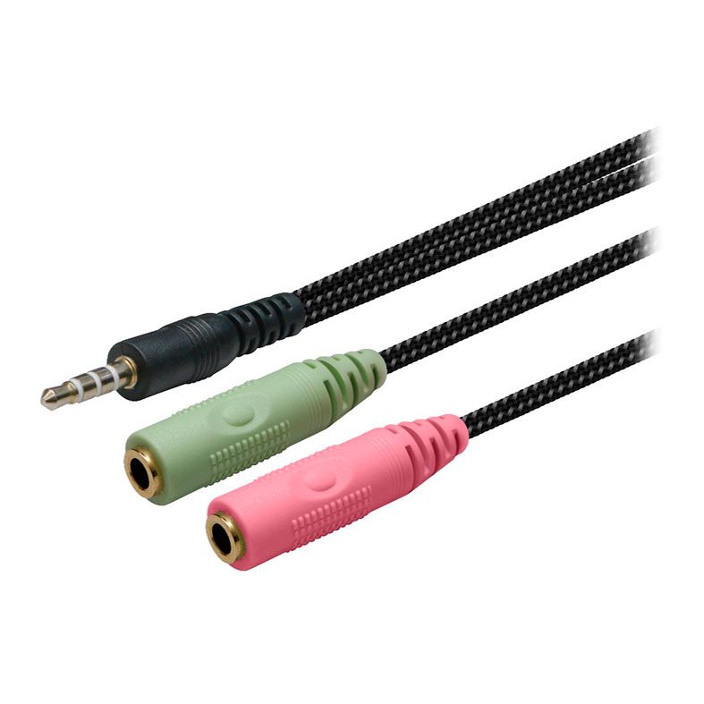 Adaptador De Audio P3 Para Headset ELG, 15cm, Preto, AAVGP3