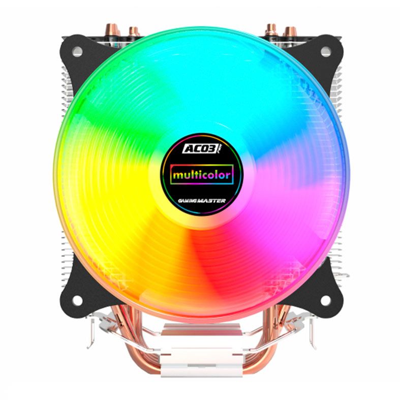 Cooler Para Processador K-MEX AC03, Rainbow, 120mm, Preto, AC03004300TXB0X