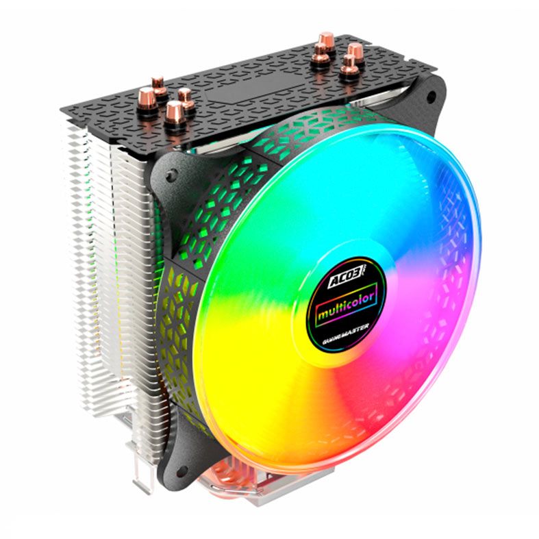 Cooler Para Processador K-MEX AC03, Rainbow, 120mm, Preto, AC03004300TXB0X