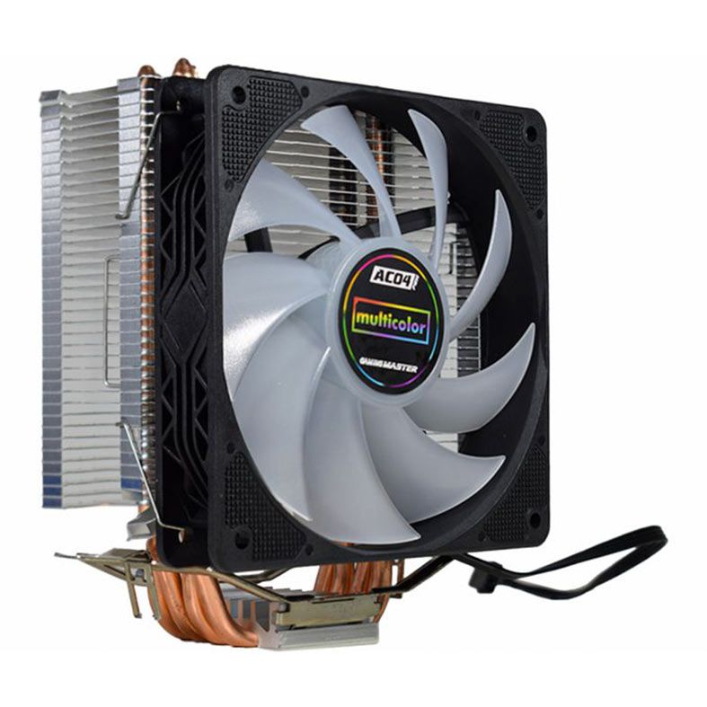 Cooler Para Processador K-Mex AC04, Rainbow, 120mm, Preto, AC04004400TXB0X