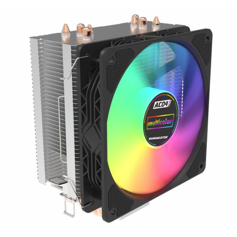 Cooler Para Processador K-Mex AC04, Rainbow, 120mm, Preto, AC04004400TXB0X