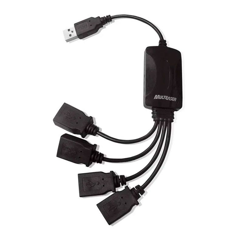 Hub Multi, 4 Portas, 2.0, Preto, AC042