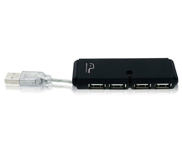 Hub 4 Portas Multi Slim 2.0 Preto, AC064