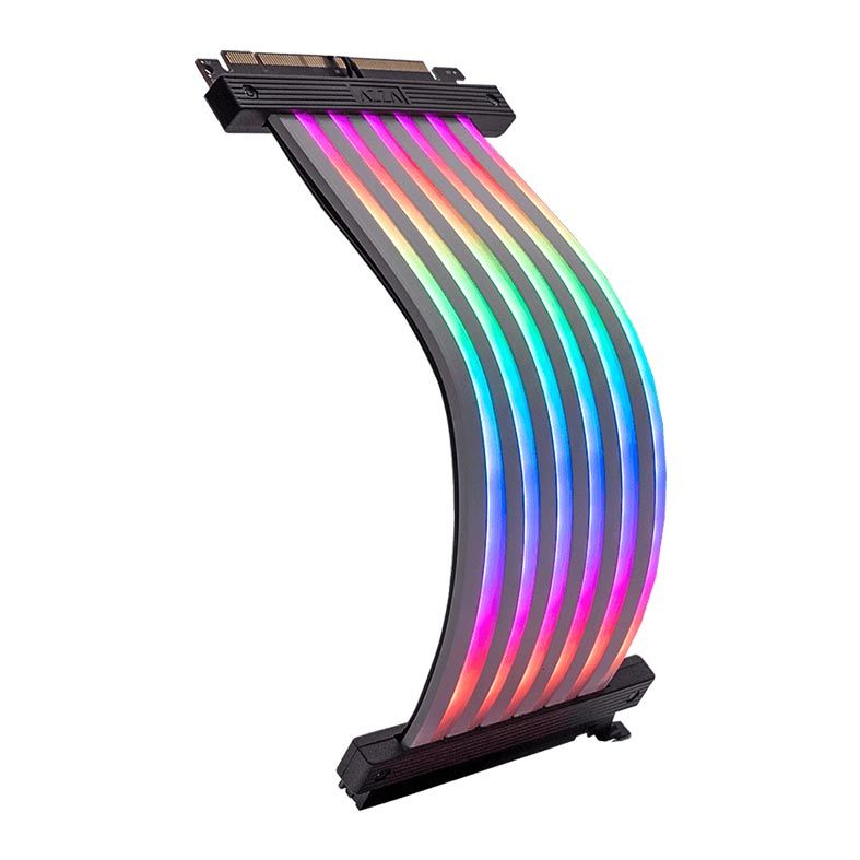 Cabo Riser Azza ARGB PCIe 3.0 de 180 graus 200mm, ACAZ-20RI