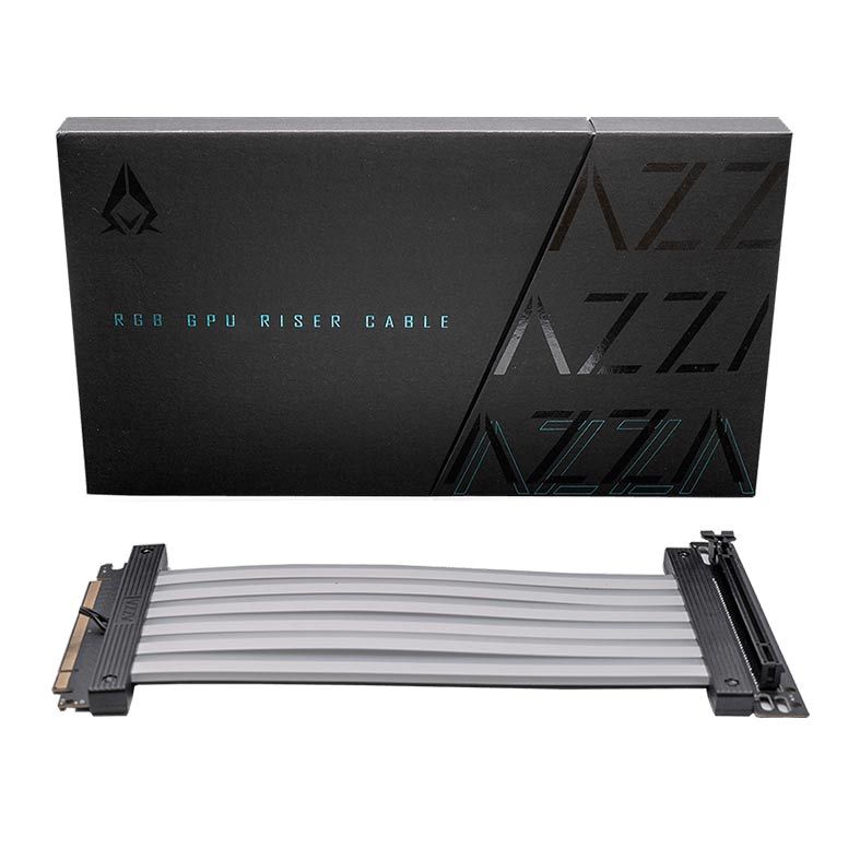 Cabo Riser Azza ARGB PCIe 3.0 de 180 graus 200mm, ACAZ-20RI