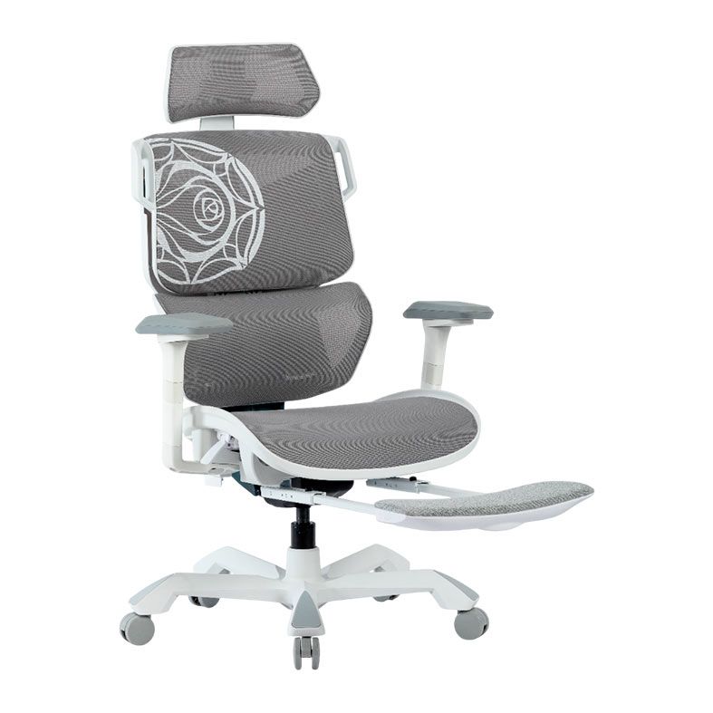 Cadeira Ergonomica TGIF Ace Fiora, Apoio de Braco 6D, Branco, ACE