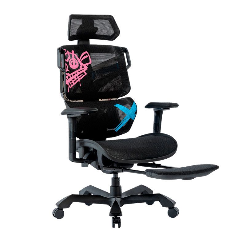 Cadeira Ergonomica TGIF ACE JINX, Apoio de Braco 6D, Preta, ACE-J