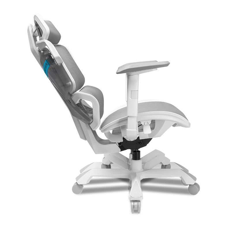 Cadeira Ergonomica TGIF ACE, Apoio de Braco 6D, Branco, ACE-W-6D