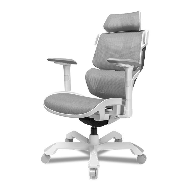 Cadeira Ergonomica TGIF ACE, Apoio de Braco 6D, Branco, ACE-W-6D