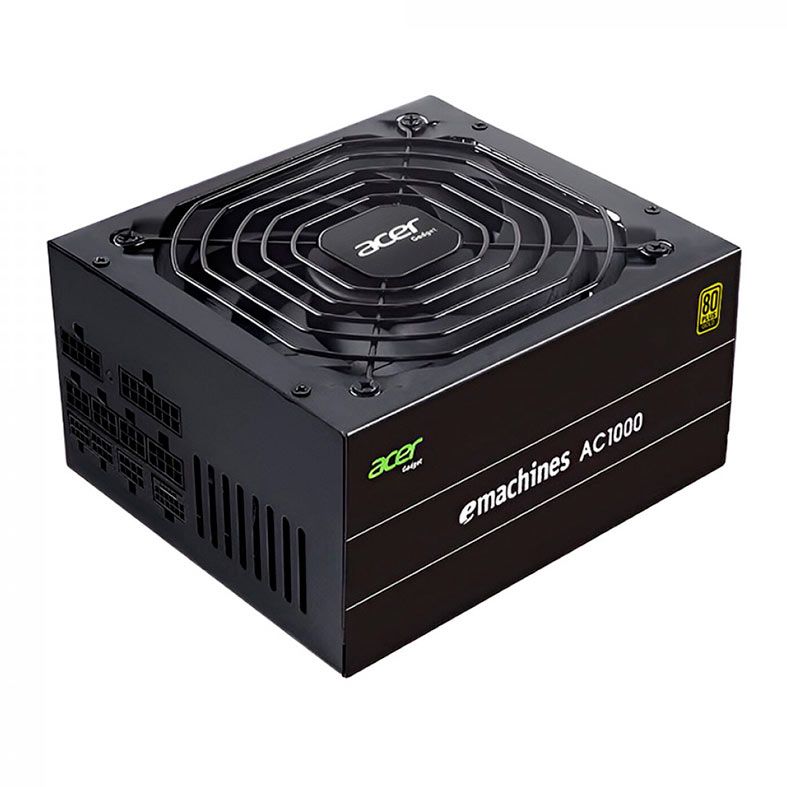 Fonte Acer AC1000, 1000W, 80 Plus Gold, Full Modular Preto, ACER-AC1000