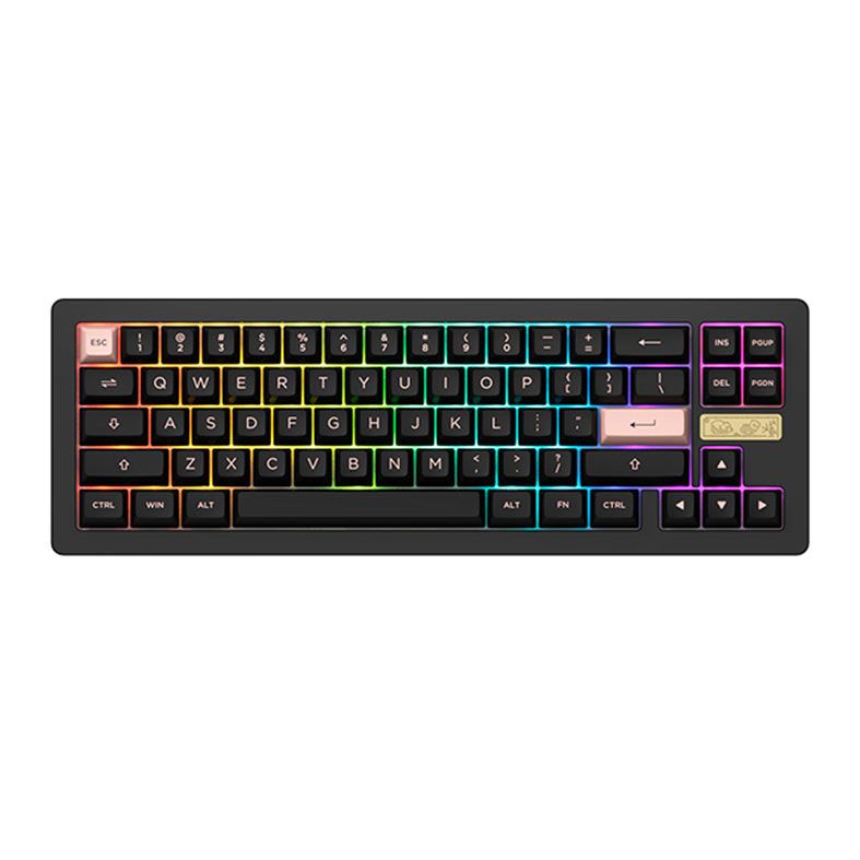 Teclado Mecanico Gamer Akko ACR Pro 68, RGB, Switch Akko Crystal, Preto, ACR-PRO68-BLK