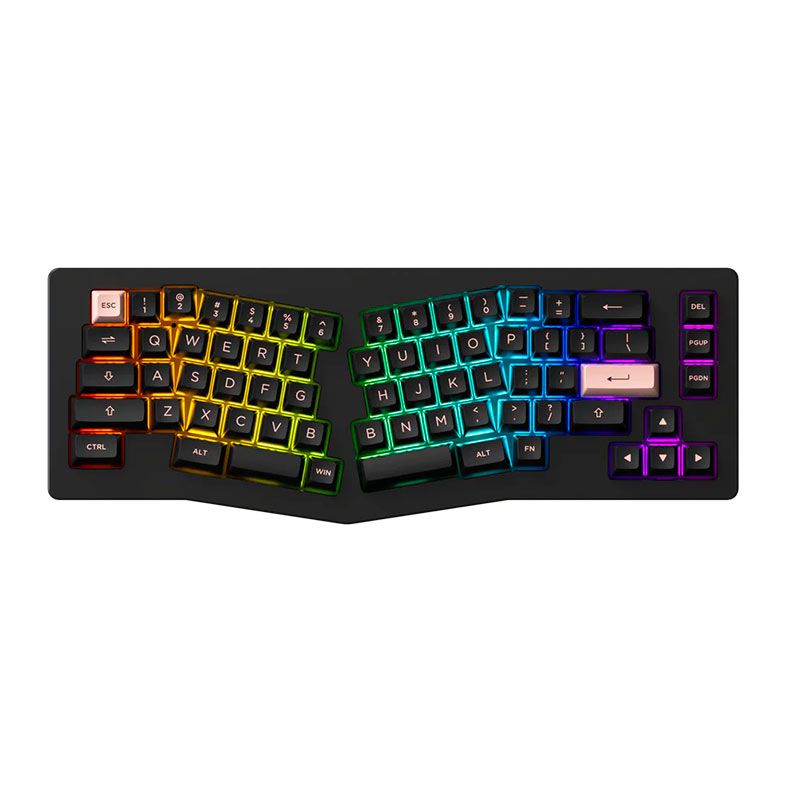 Teclado Mecanico Gamer Akko ACR Pro Alice S, RGB, Switch Akko Crystal, Preto, ACRPRO-ALICE-S-BK